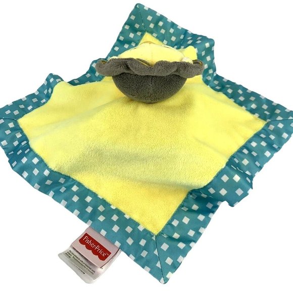 Fisher Price Yellow Blue Lion Security Blanket Plush Baby Lovey NWT - Picture 2 of 2